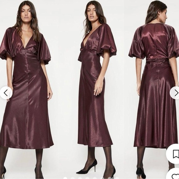 Bardot Deep Purple Midi Dress - Picture 2 of 4